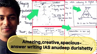 IAS anudeep durishetty -AIR-1 || Most creative,spacious,easy ande amazing answer writing || UPSC