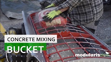 Mix concrete everywhere you want with Concrete mixing bucket for construction machinery and tractors
