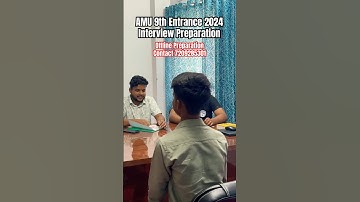 AMU Class 9th Entrance 2024 - Interview Preparation - #youtubeshorts #viral #amu #shorts