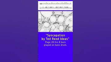"Syncopation by Ted Reed - Double Kick Ideas"#shorts  #drums