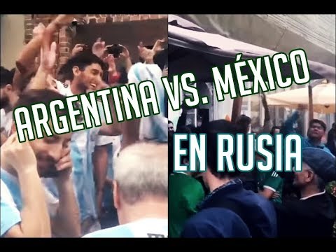 Duelo de Hinchadas Argentina vs México Rusia 2018