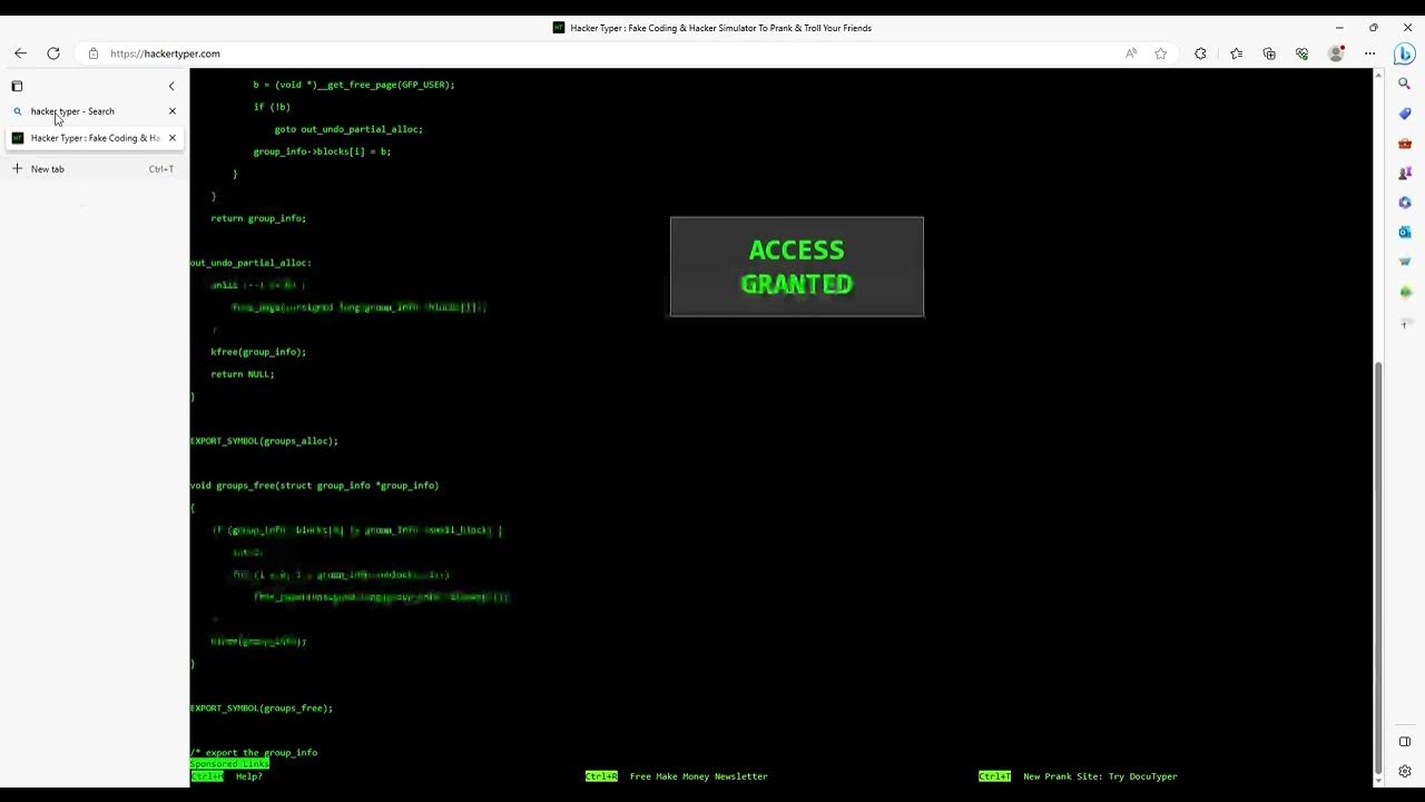 Hacker typer fake coding hacker simulator to prank troll your