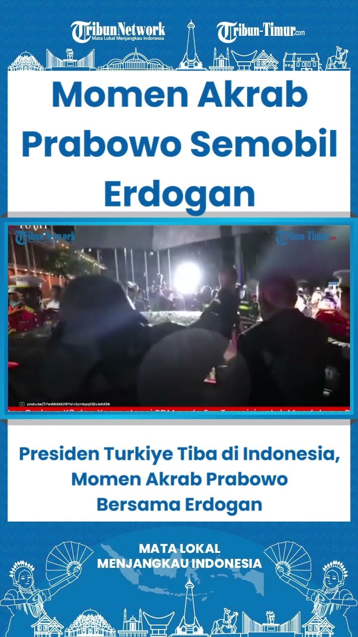 SHORT Presiden Turkiye Tiba di Indonesia, Momen Akrab Prabowo Bersama Erdogan