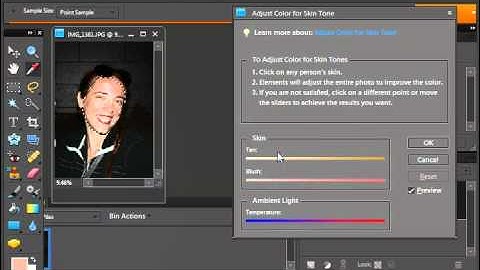 Photoshop Elements 9.0 Tutorial Adjusting Skin Tone Adobe Training Lesson 14.11