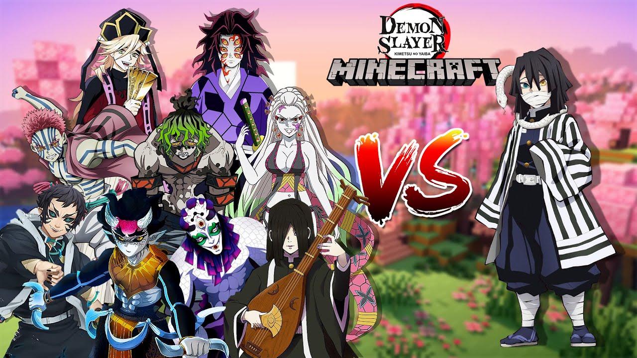 Obanai Iguro vs All Upper Moons! Demon Slayer Minecraft Battle - YouTube