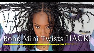 Trending ILLUSION Boho Mini Twist With Added Hair | For the Girls Who CAN'T Braid! | MARY K. BELLA