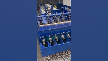 Scrub scourer stainless steel ball scrubber making machine #6wires 6heads combined machine #clean