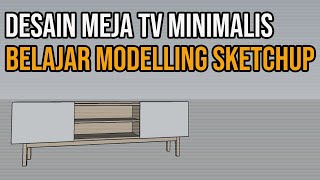 Minimalist TV Stand SketchUp Tutorial screenshot 4