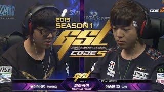 PartinG vs Life PvZ Code S Grand Finals Set 2, 2015 GSL Season 1 - StarCraft 2