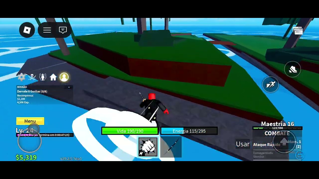 Jogado blox fruits level 11 a 31