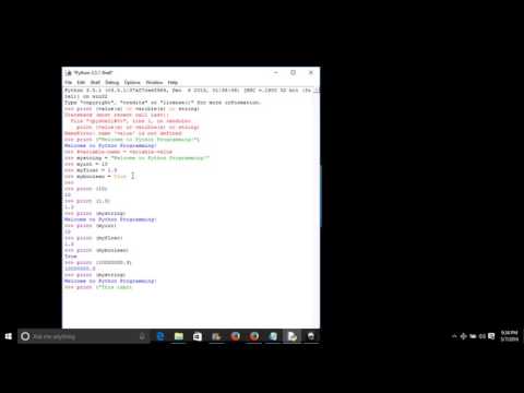 Python: Basic Printing out and Variabling