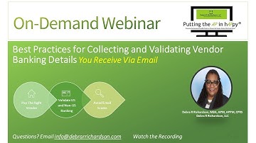 Best Practices for Collecting and Validating Vendor Banking Details
