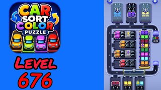 Car Sort Color Puzzle Level 676 Walkthrough