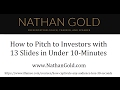 How To Pitch To Investors With 13 Slides In Under 10 Minutes