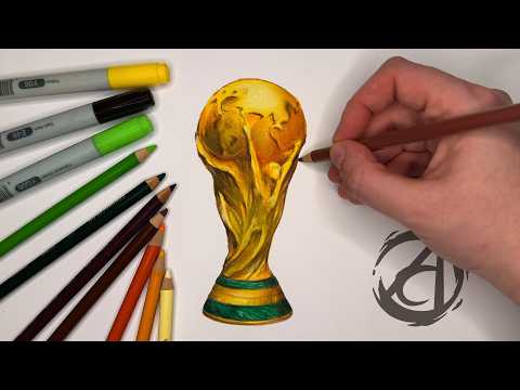 How to draw the World Cup Trophy 🏆 ⚽ with Dai Oliveira