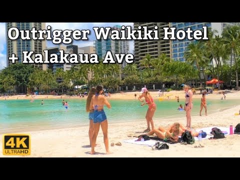 [4K] HAWAII- Outrigger Waikiki Beach Resort Hotel- Duke’s- Kalakaua Ave
