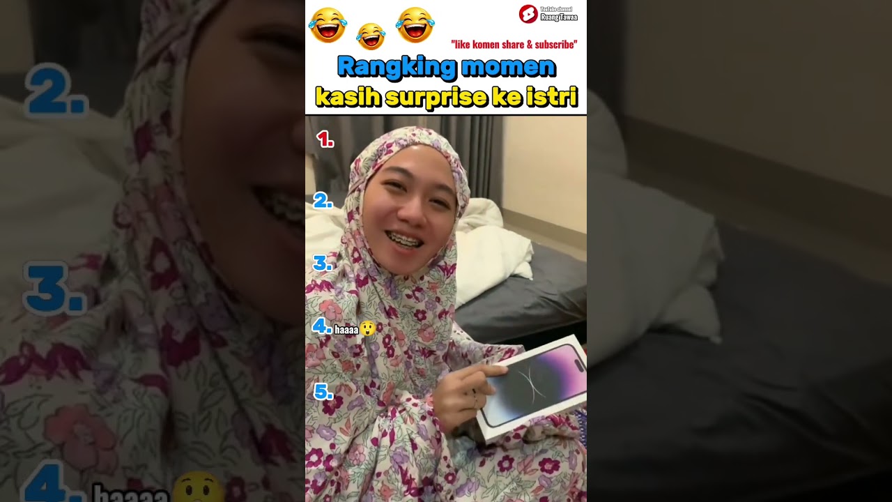 momen kasih surprise ke istri #funny #ngakak #top5 #lucu #hiburan #fyp #shorts
