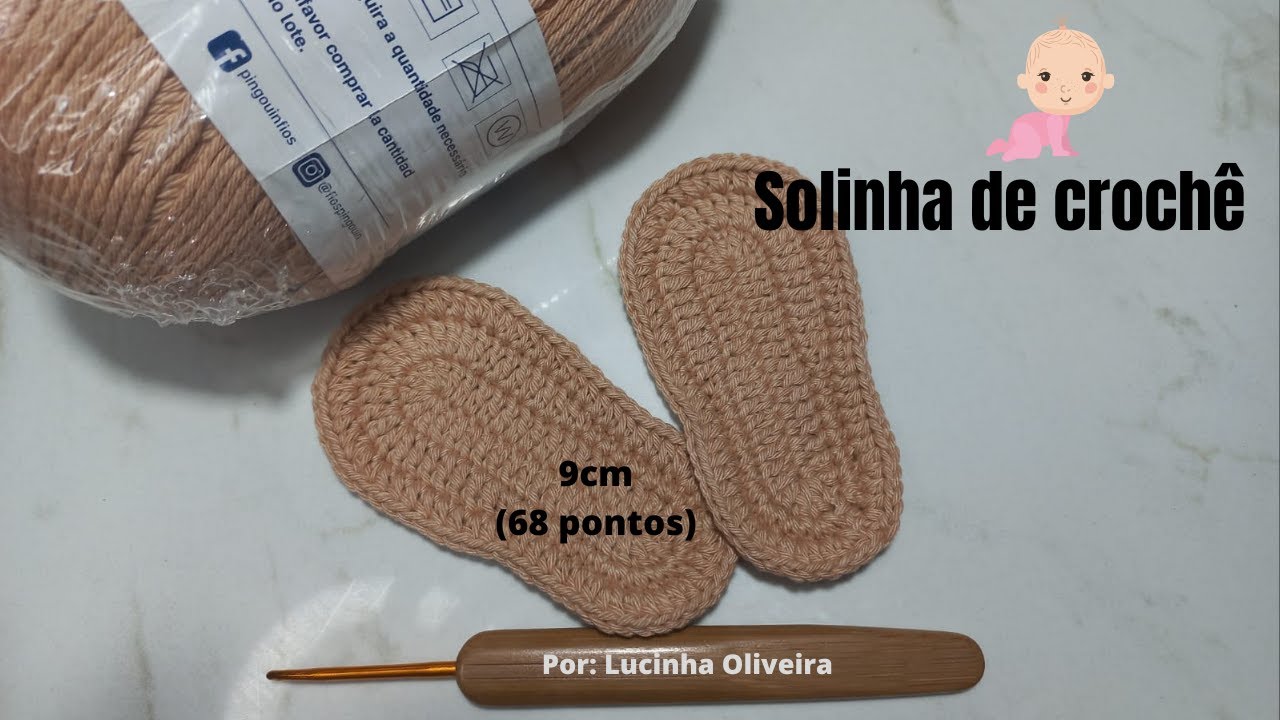 Solinha de crochê 9cm (68 pontos) - @FioaFioCrochê