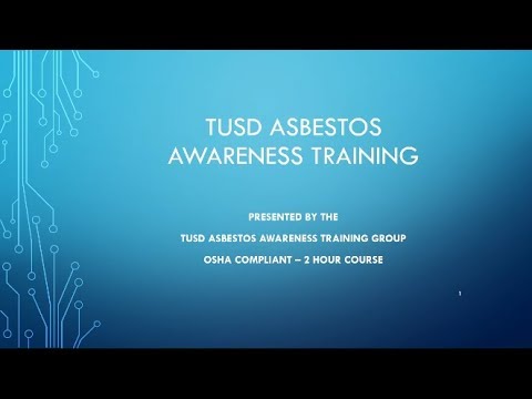 TUSD 2 Hour Asbestos Awareness Training
