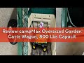 Review campMax Oversized Garden Carts Wagon, 800 Lbs Capacity Heavy Duty Pullable Gardening Cart Fla