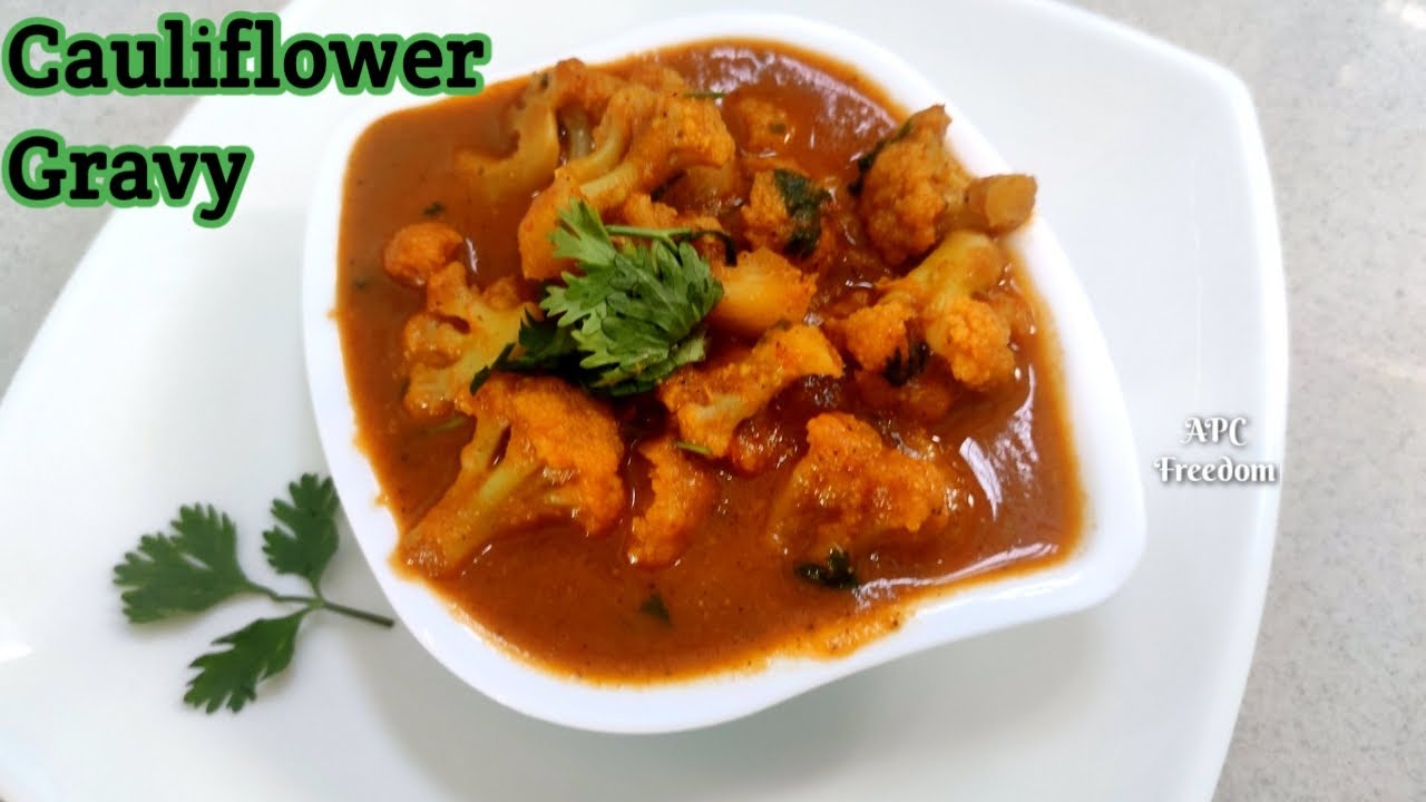 Cauliflower gravy recipe cauliflower kulambu in tamil அரைத்து வைத்த