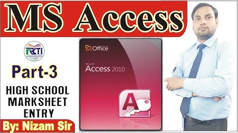 Marksheet Entry Cross List in MS Access