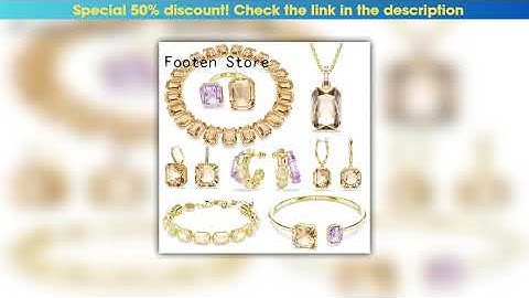 Hot Picks Original 2025 New Trend Anniversary Jewelry Set Charm Luxury Gold Purple Water Drop Cryst
