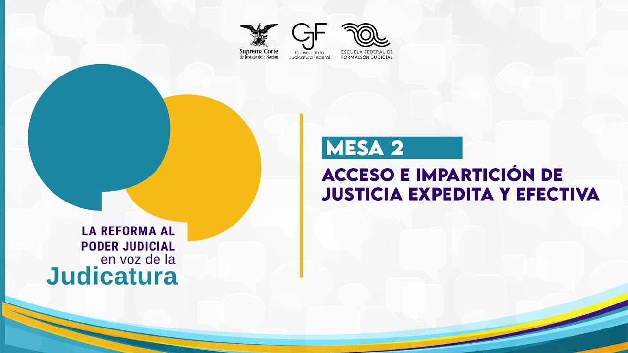 Reforma al Poder Judicial en voz de la Judicatura: Acceso e Impartición ...