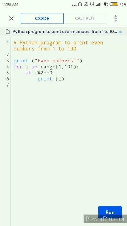 Python program to print even numbers from 1 to 100. #shorts #shortvideo ...