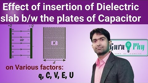 Effect of insertion of dielectric slab b/w Capacitor plates, Physics Class 12, NCERT Ch-02, L-5.10