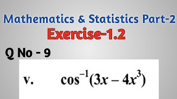 differentiation Exercise 1.2 Question 9  problem 5  mathematics and statistics part 2