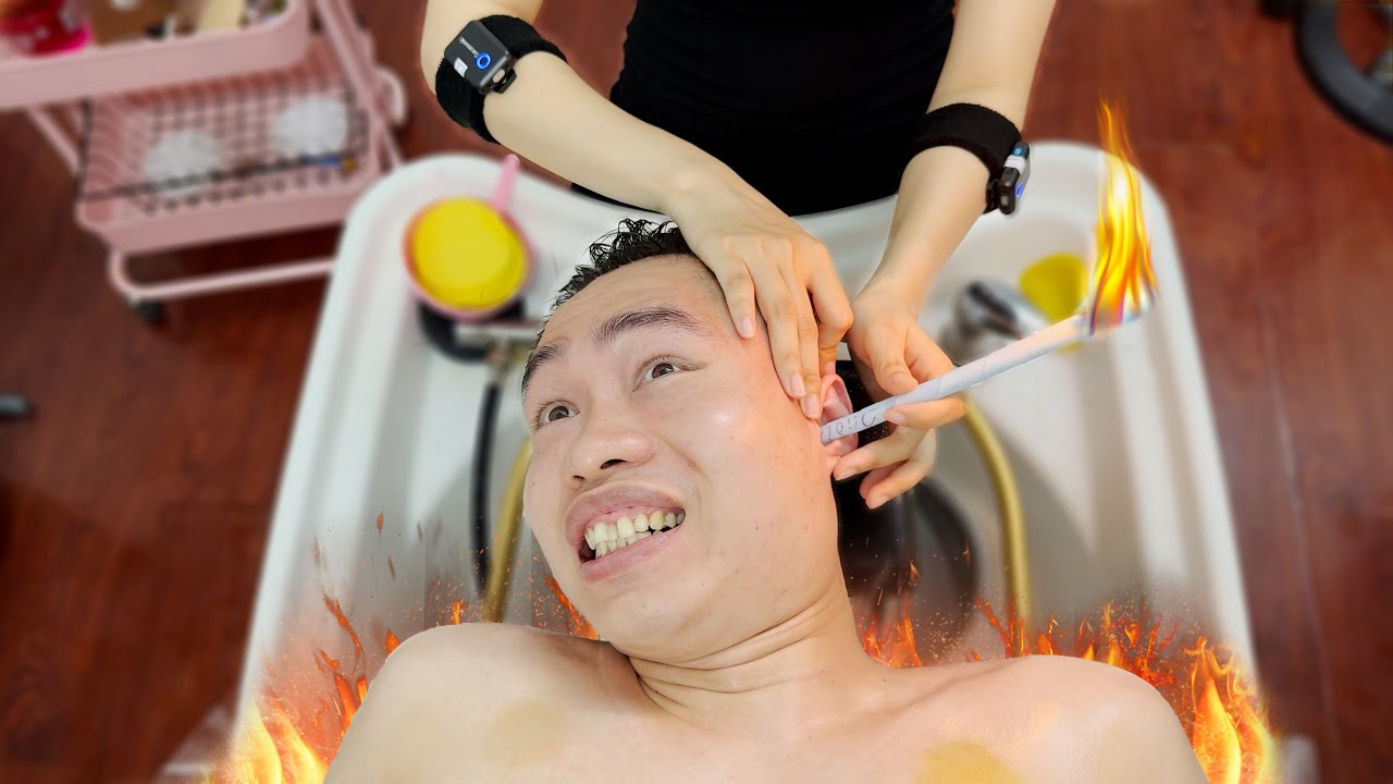 Do My Ears Burn? 🔥 ASMR Scalp Massage at Spa in Vietnam [Massage ASMR Mr. Shine]