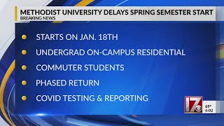 Methodist University pushes back start of spring semester because of COVID-19 surge