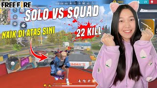 NAIK DI ATAS PATUNG PET TERBARU AUTO PANEN KILL DI SOLO VS SQUAD, 22 KILL - FREE FIRE INDONESIA