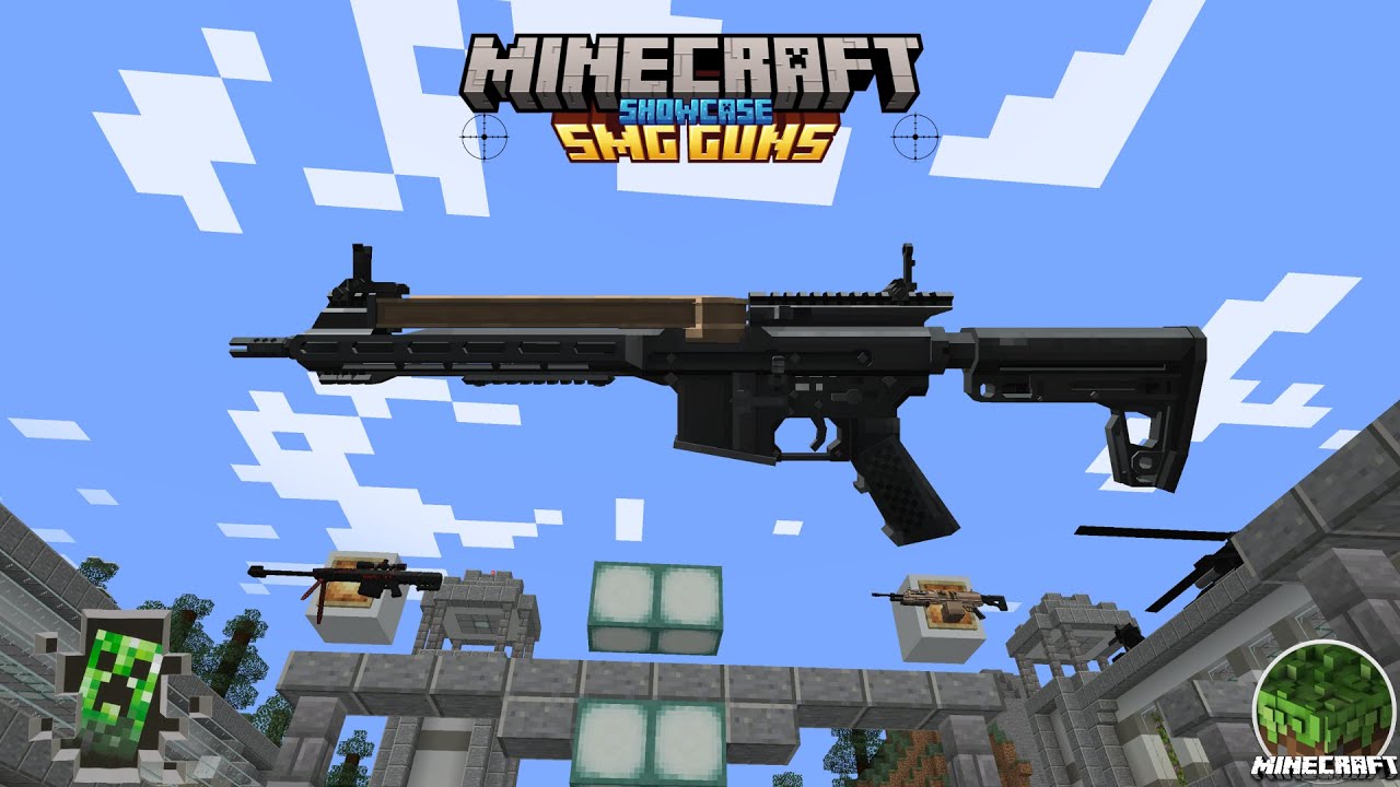 Minecraft SMG Guns Showcase - YouTube