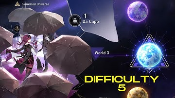 Kafka E0 Simulated Universe 3 Difficulty 5 - Honkai Star Rail