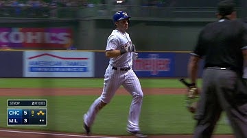 CHC@MIL: Davis lines a double for third RBI of game