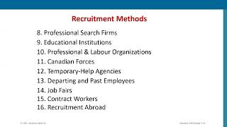 Week 7  Recruitment & Selection