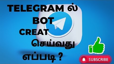 CREAT TELEGRAM BOT  ||  TELEGRAM BOT 👍 || IN TAMIL 🎀