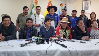 Evo Morales Ayma en Conferencia Resoluciones del Ampliado Nacional del Pacto de Unidad