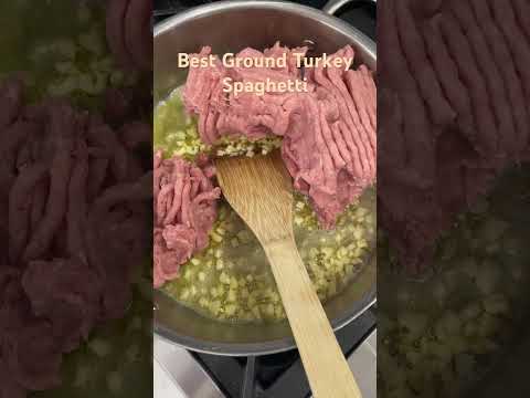 How to make ground turkey spaghetti #shorts #cooking #quickmeal #spaghettirecipes #groundturkey