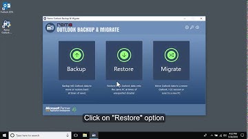 How to restore the Outlook backup?