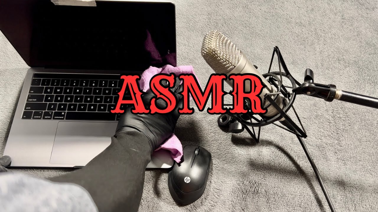 [ASMR] LAPTOP cleaning and TAPPING sound TRIGGERS - YouTube