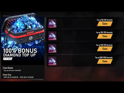 Free Fire MAX 100% Bonus Top-Up event: How to get double diamonds