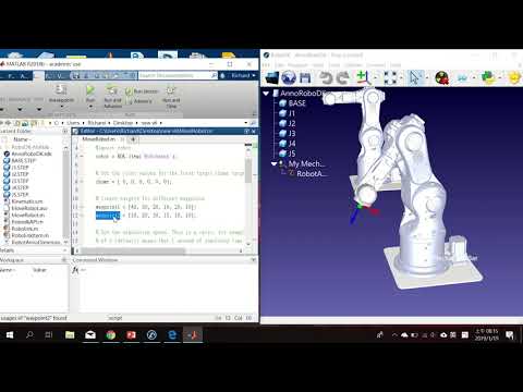Move the imported RoboDK robot using Matlab