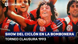 EL SHOW DEL CICLÓN EN LA BOMBONERA | Boca Juniors 3 vs. San Lorenzo 4  | Torneo Clausura 1993