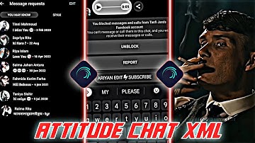 New Attitude👿 Chat Lyrics Xml File || Alight motion Chat Lyrics Video Editing Tutorial || #xml #chat
