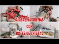 6 IDEAS de Navidad para decorar con botes de cristal 2020 / Manualidades Navidad faciles # AD