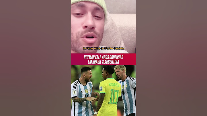 Neymar FALOU após confusão de Brasil x Argentina #shorts