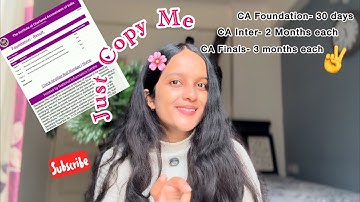 Just copy me- I cleared all CA Exams in very less time | the secret Tips & Tricks "LEAKED"